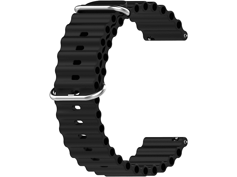 INF Smart Watch Band Uhrenarmband, Ersatzarmband, Samsung, Galaxy Watch 3 (45 mm), Samsung SM-R800 (46 mm), schwarz