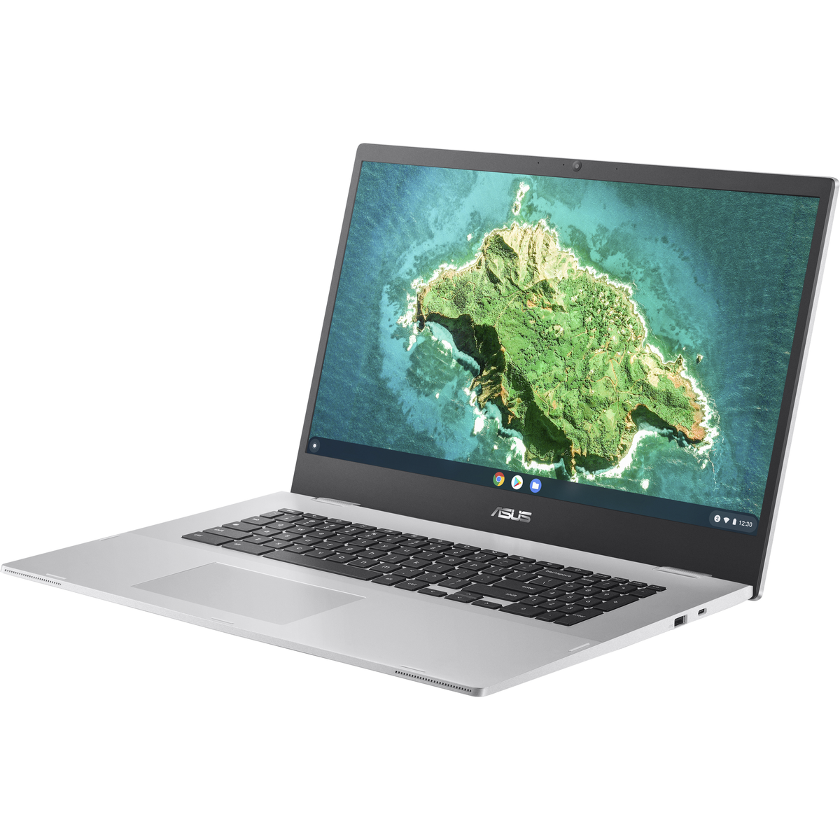 ASUS Chromebook CX1700CKA-BX0079, Notebook mit RAM, Silber Celeron® GB 64 GB Zoll 17,3 8 Intel® eMMC, Prozessor, Display