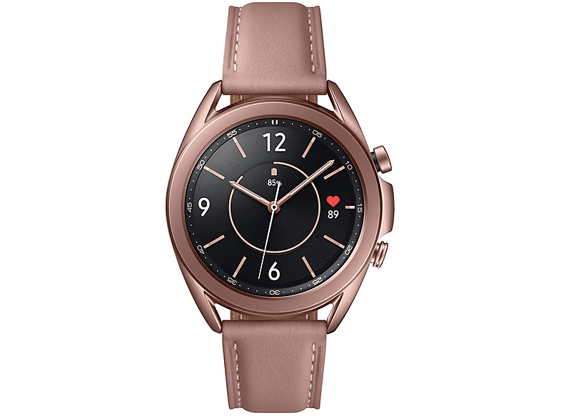 SAMSUNG SM-R850NZDAEUB (130-190 bronze Armbanduhr Armbanduhren Größe S/M Leder, | Smartwatches | mm), Edelstahl