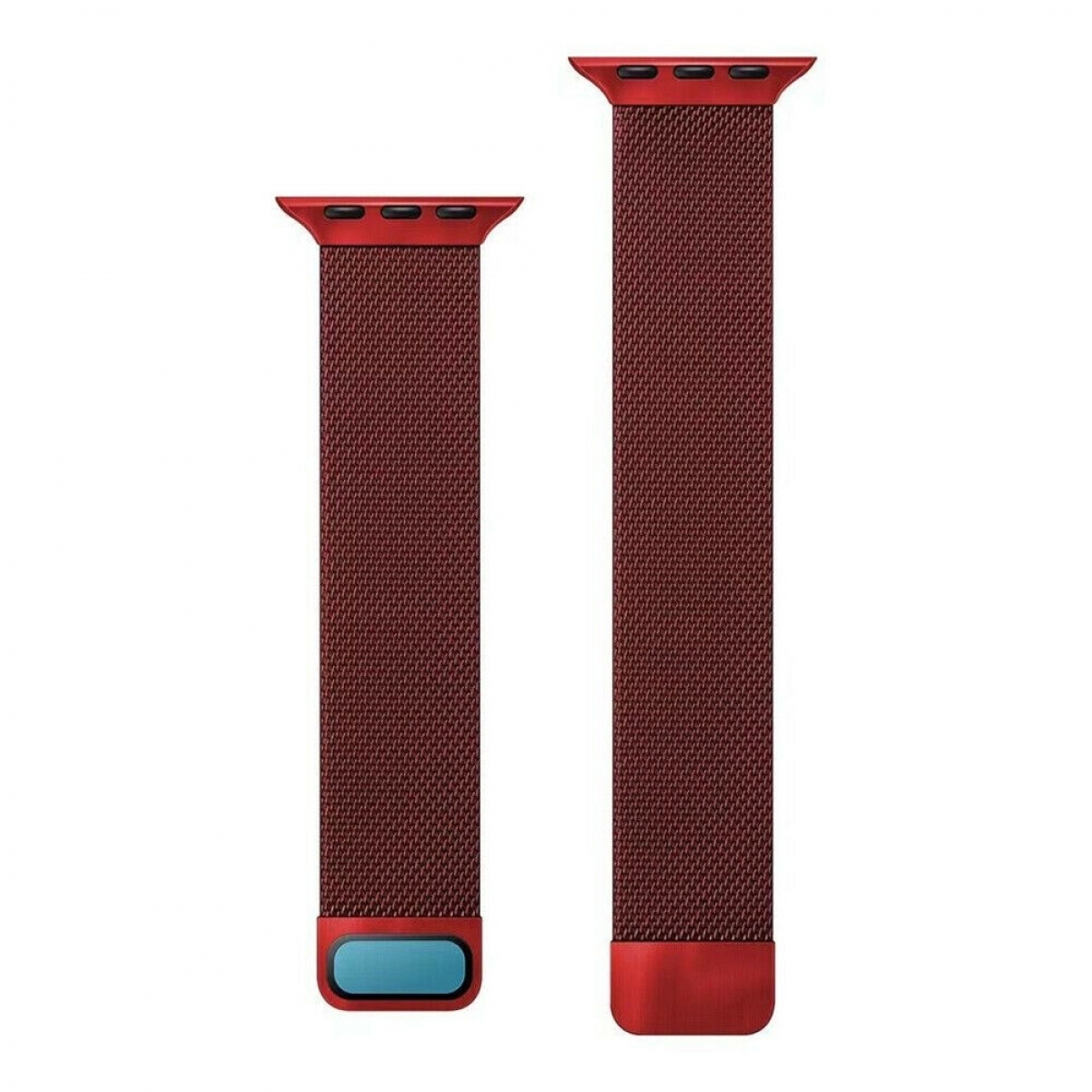 Zwei rote und braune Armbänder für die Uhr.