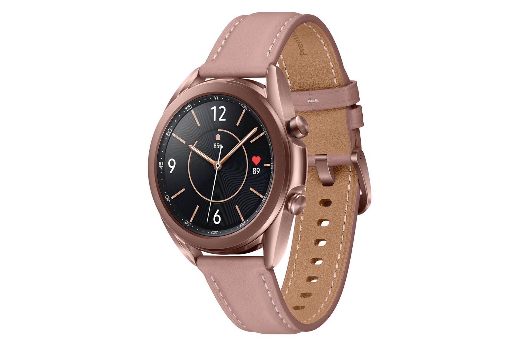 SAMSUNG SM-R850NZDAEUB (130-190 bronze Armbanduhr Armbanduhren Größe S/M Leder, | Smartwatches | mm), Edelstahl