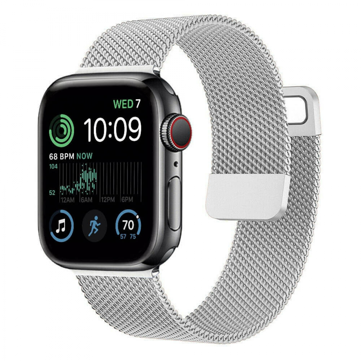 2022 SE CASEONLINE Apple, Smartband, 44mm, Milanaise, Silber Watch