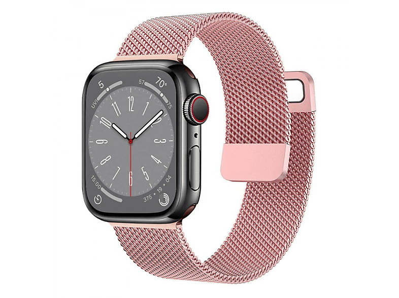 CASEONLINE Milanaise, Smartband, Apple, Watch 8 45mm, Rosa