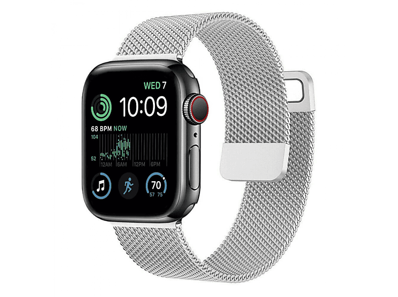 Apple, CASEONLINE Watch Silber SE 2022 Smartband, 40mm, Milanaise,
