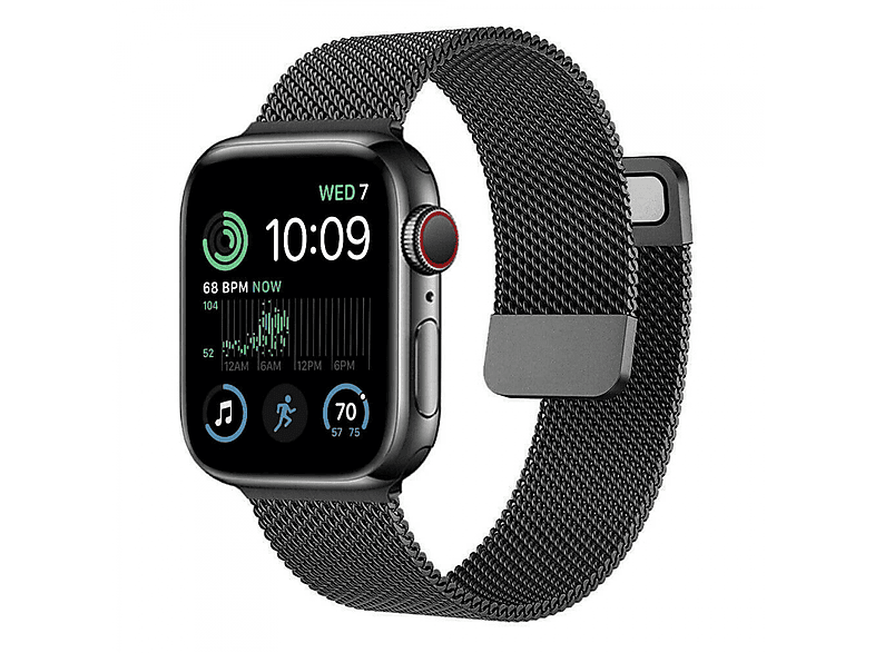 CASEONLINE Milanaise, Smartband, Apple, Watch SE 2022 40mm, Schwarz