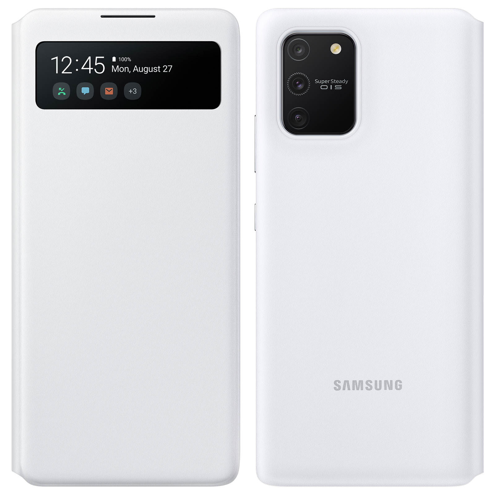 Weiß Handytasche S10 Original aus SAMSUNG Polycarbonat, Galaxy Bookcover, Samsung, Lite,
