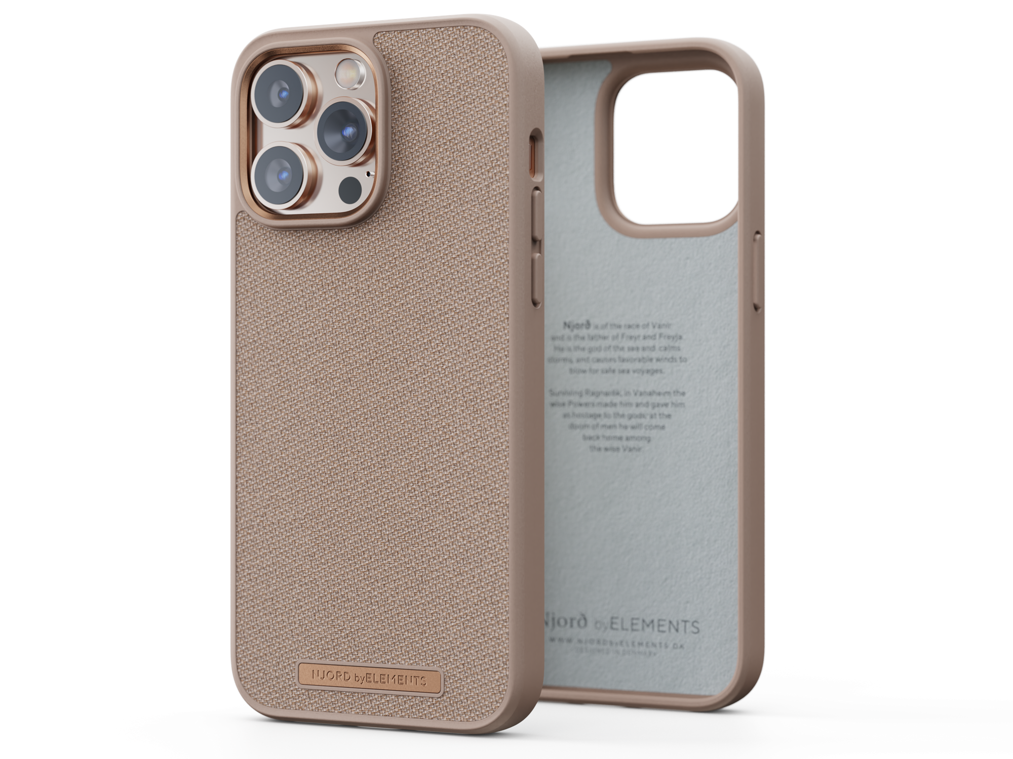 Rosa Sand Case, Pro 14 iPhone Max, NJORD Apple, Just Backcover,