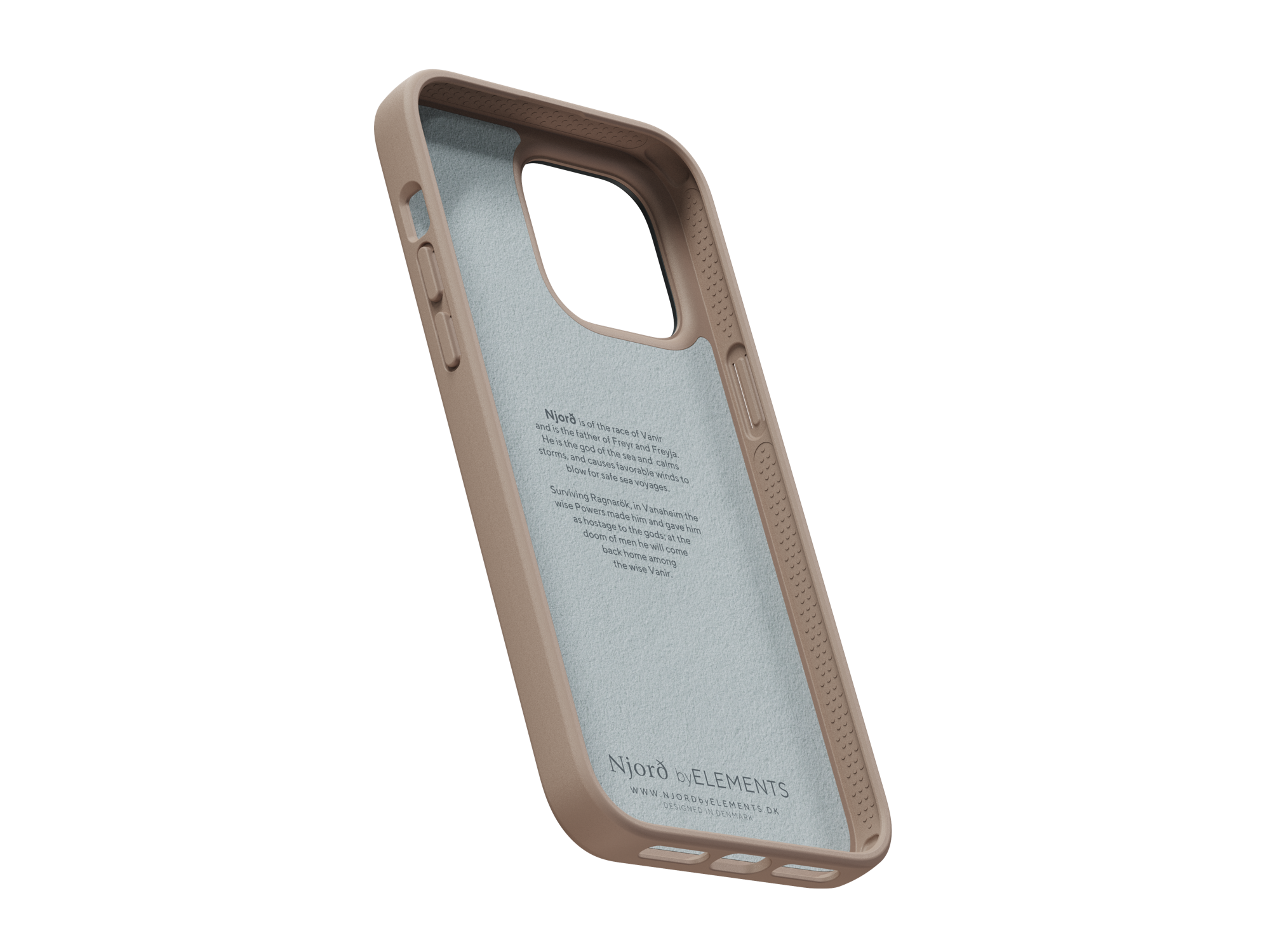 NJORD Protettiva NA44JU12 Cover per Apple iPhone 14 Pro Max, Marrone