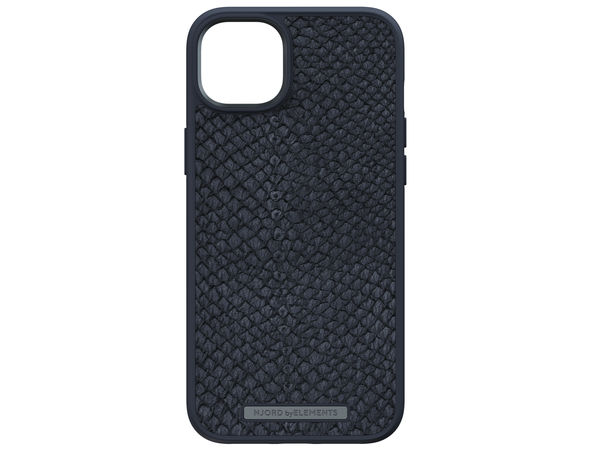 iPhone 14 NJORD Backcover, Schwarz Salmon Leather, Apple, Plus,
