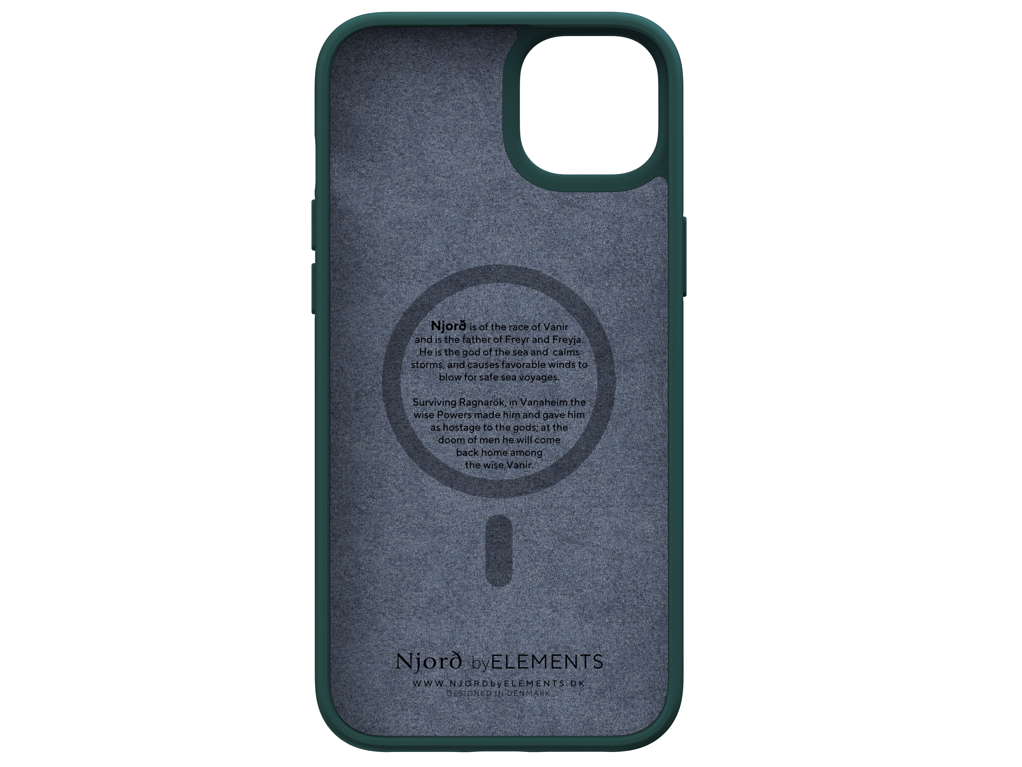 Apple, NJORD Grün Salmon Plus, 14 iPhone Leather, Backcover,