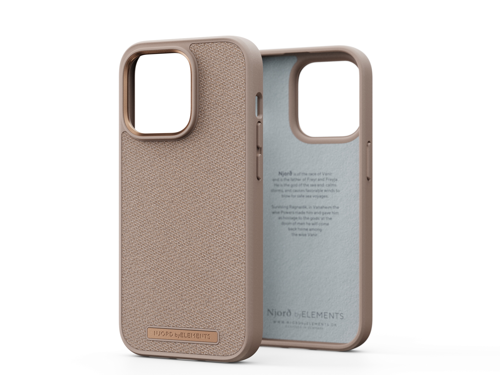 NJORD Just Case, Pro, Backcover, Rosa 14 Apple, Sand iPhone