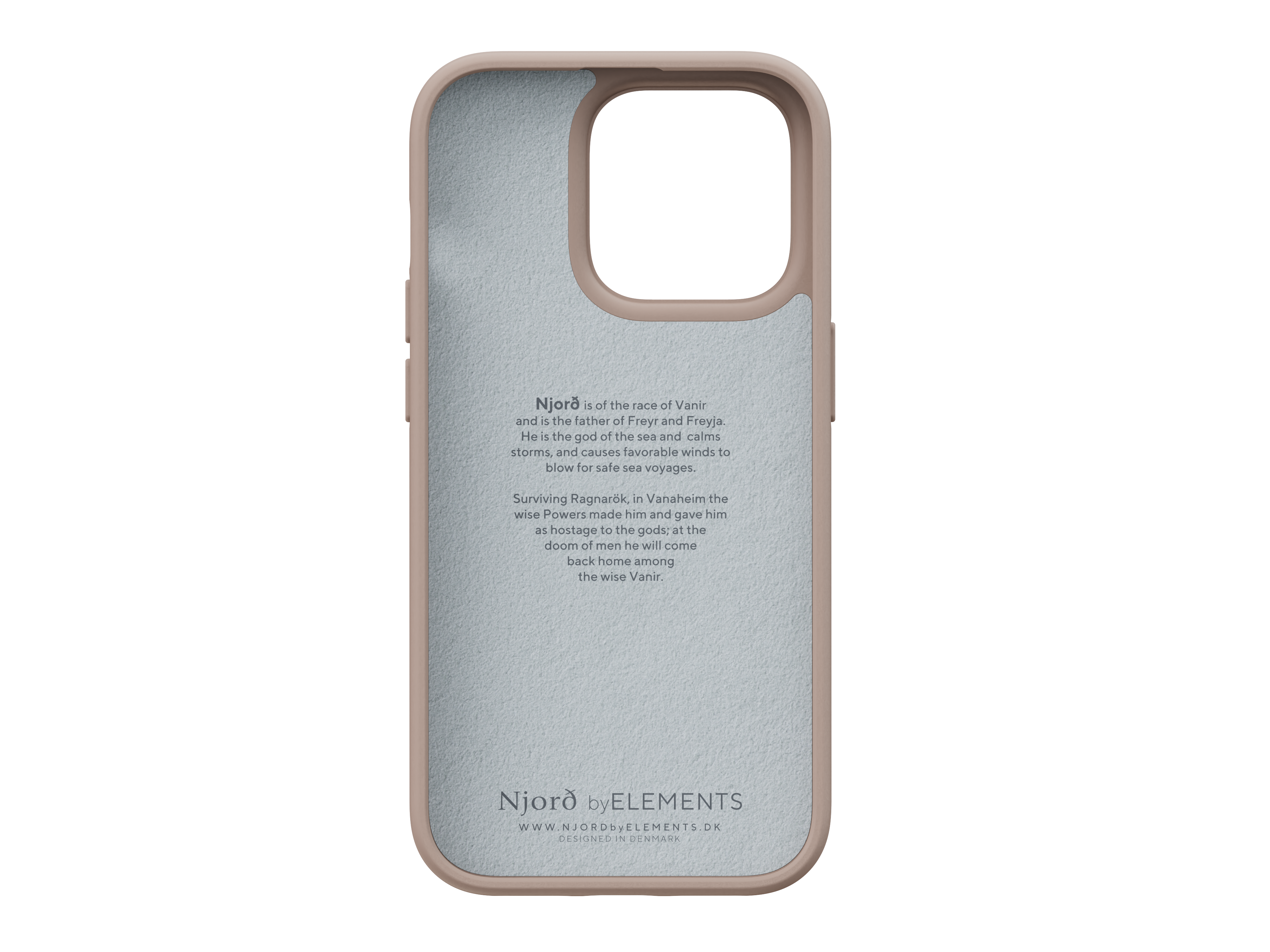Apple, NJORD iPhone Just Sand 14 Pro, Rosa Backcover, Case,