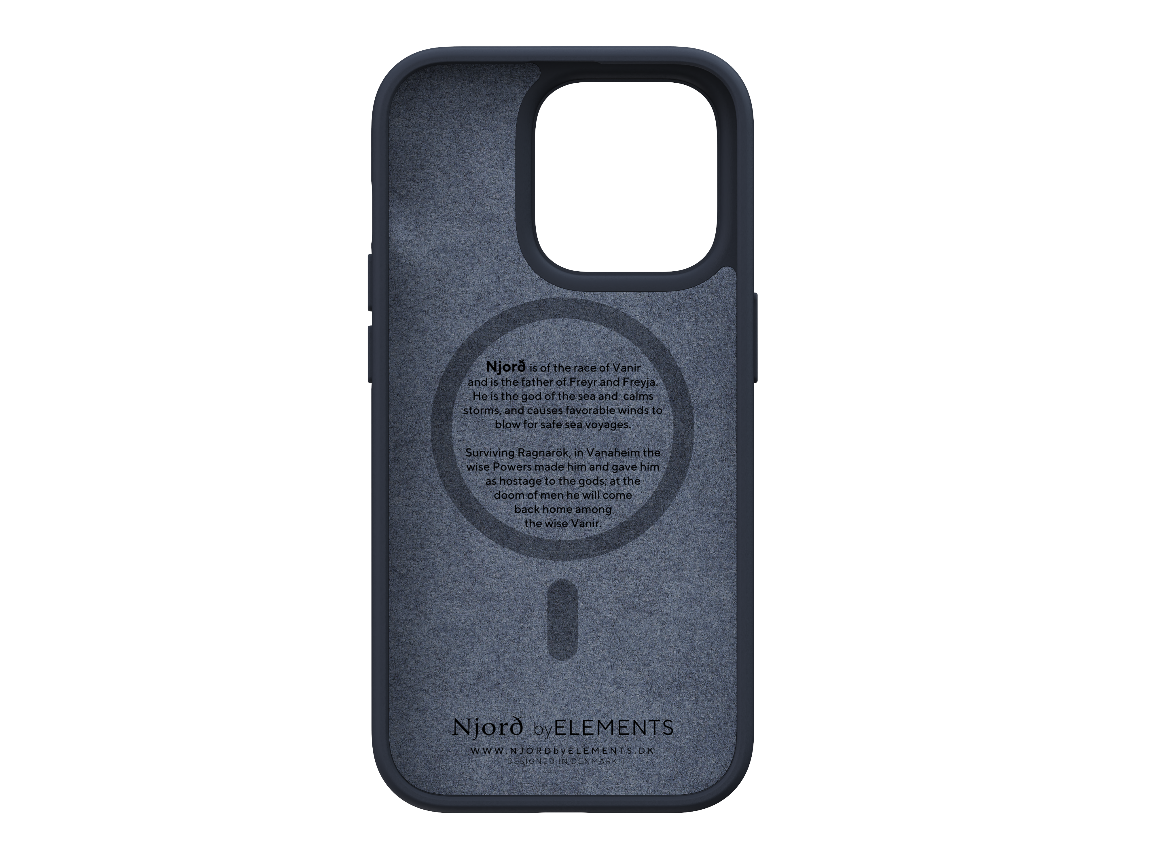 NJORD Salmon Apple, iPhone Schwarz Pro, Backcover, 14 Leather