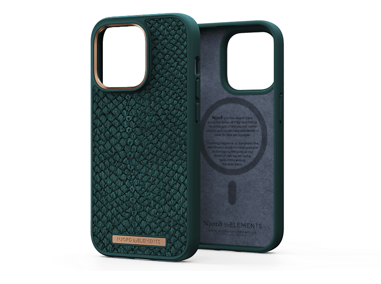 NJORD Salmon Leather, Backcover, Apple, iPhone 14 Pro, Grün | Backcover