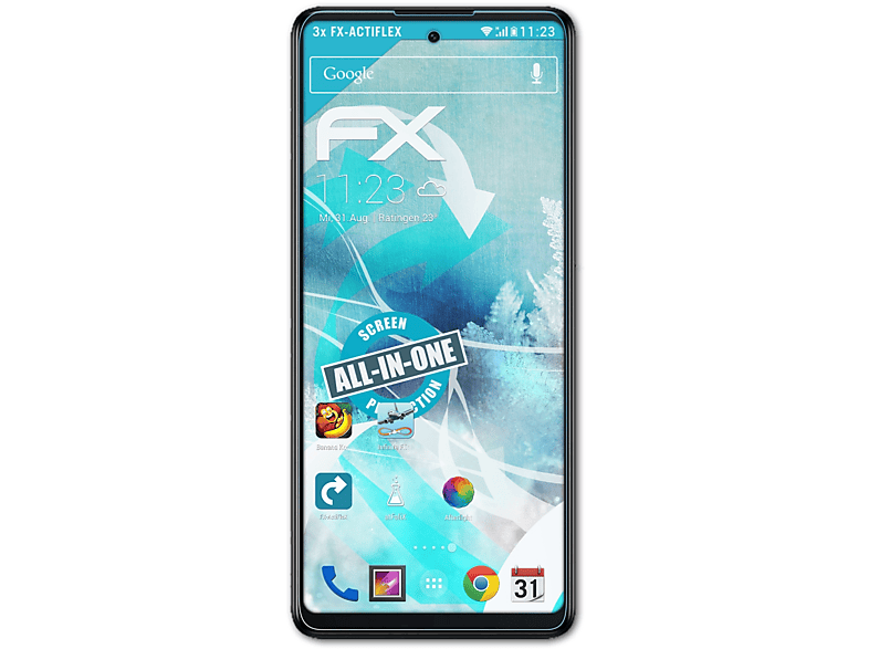 ATFOLIX TCL 3x Displayschutz(für Stylus 5G) FX-ActiFleX