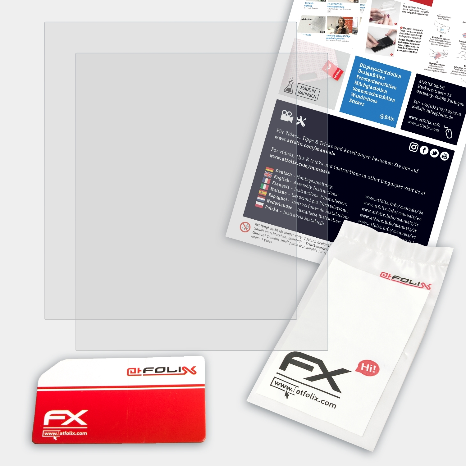 ATFOLIX Displayschutz(für BOOX Air2 Plus) Note FX-Antireflex 2x