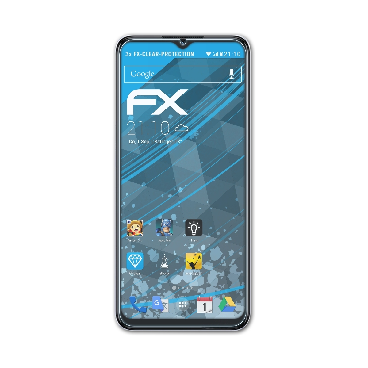 ATFOLIX 3x FX-Clear Displayschutz(für A57 (2022)) Oppo