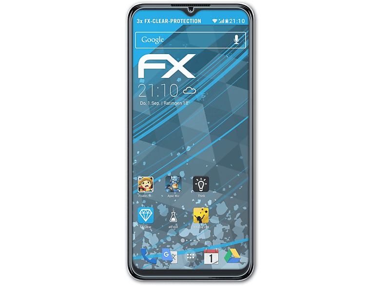 ATFOLIX 3x FX-Clear Displayschutz(für A57 (2022)) Oppo