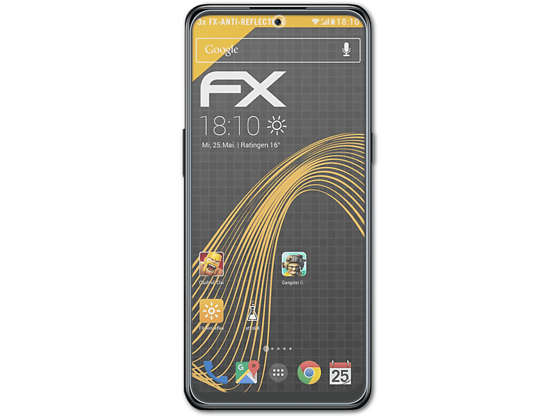 ATFOLIX 3x FX-Antireflex Displayschutz(für OnePlus 10T)