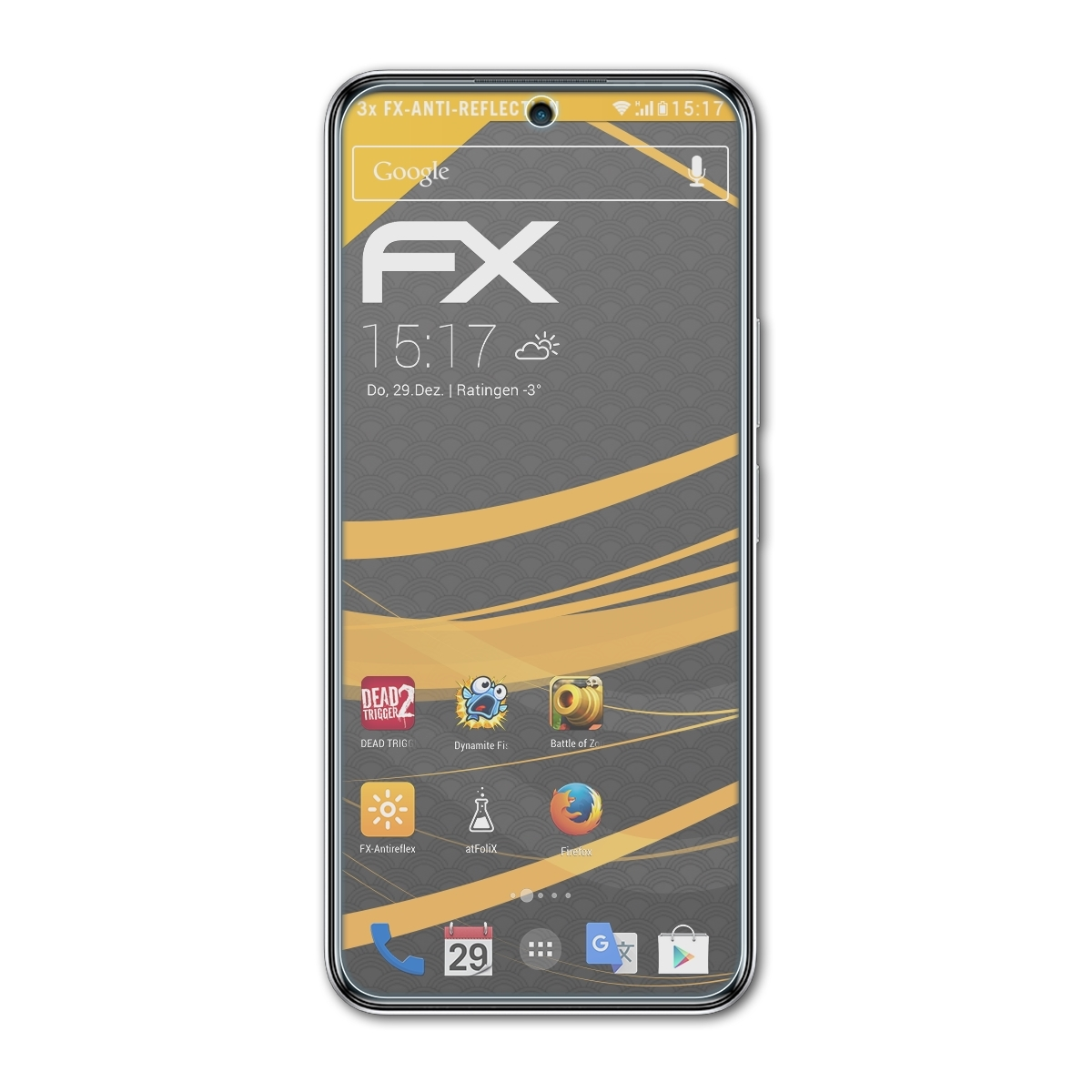 ATFOLIX 3x FX-Antireflex Displayschutz(für Note Infinix 12i)