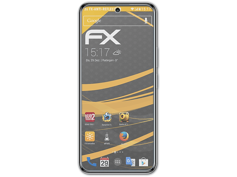 ATFOLIX 3x FX-Antireflex Displayschutz(für Infinix Note 12i)