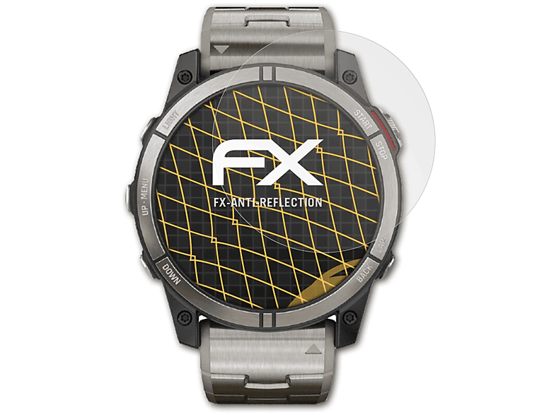 ATFOLIX 3x FX-Antireflex Displayschutz(für Garmin quatix 7X)