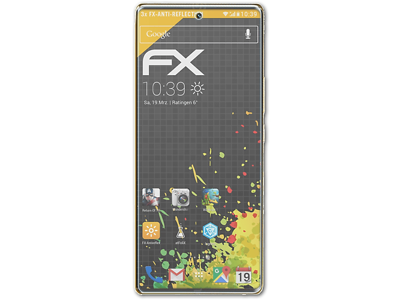 40 ZTE Displayschutz(für pro) ATFOLIX FX-Antireflex 3x Axon