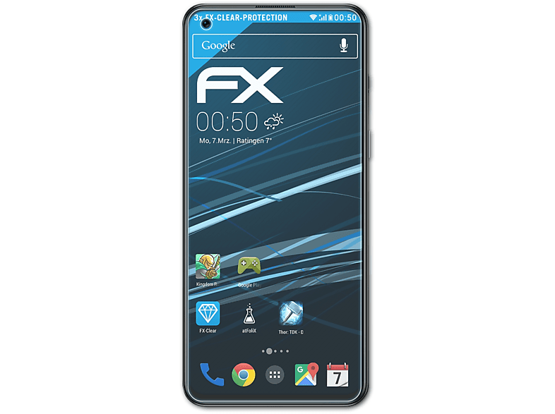 ATFOLIX 3x FX-Clear Displayschutz(für Nord 5G) OnePlus 2T