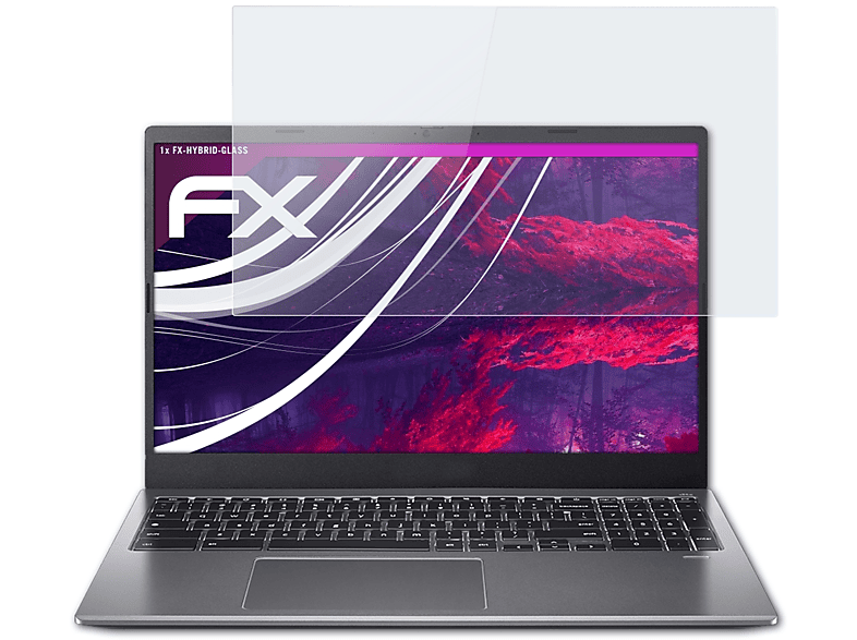 ATFOLIX FX-Hybrid-Glass Schutzglas(für Acer Chromebook 515)