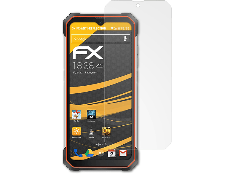 ATFOLIX 3x FX-Antireflex Displayschutz(für Blackview BL8800 Pro)