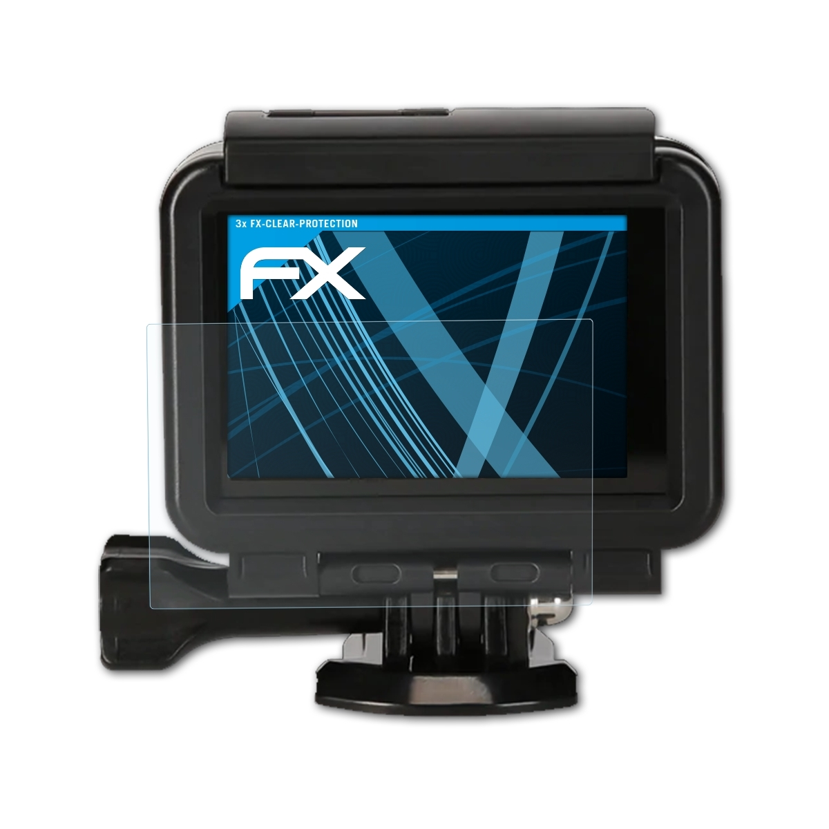 Displayschutz(für FX-Clear Action ATFOLIX Rollei one) Actioncam 3x