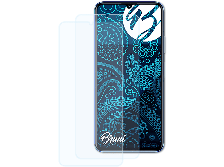 BRUNI 2x Basics-Clear Y70) Huawei Schutzfolie(für Nova