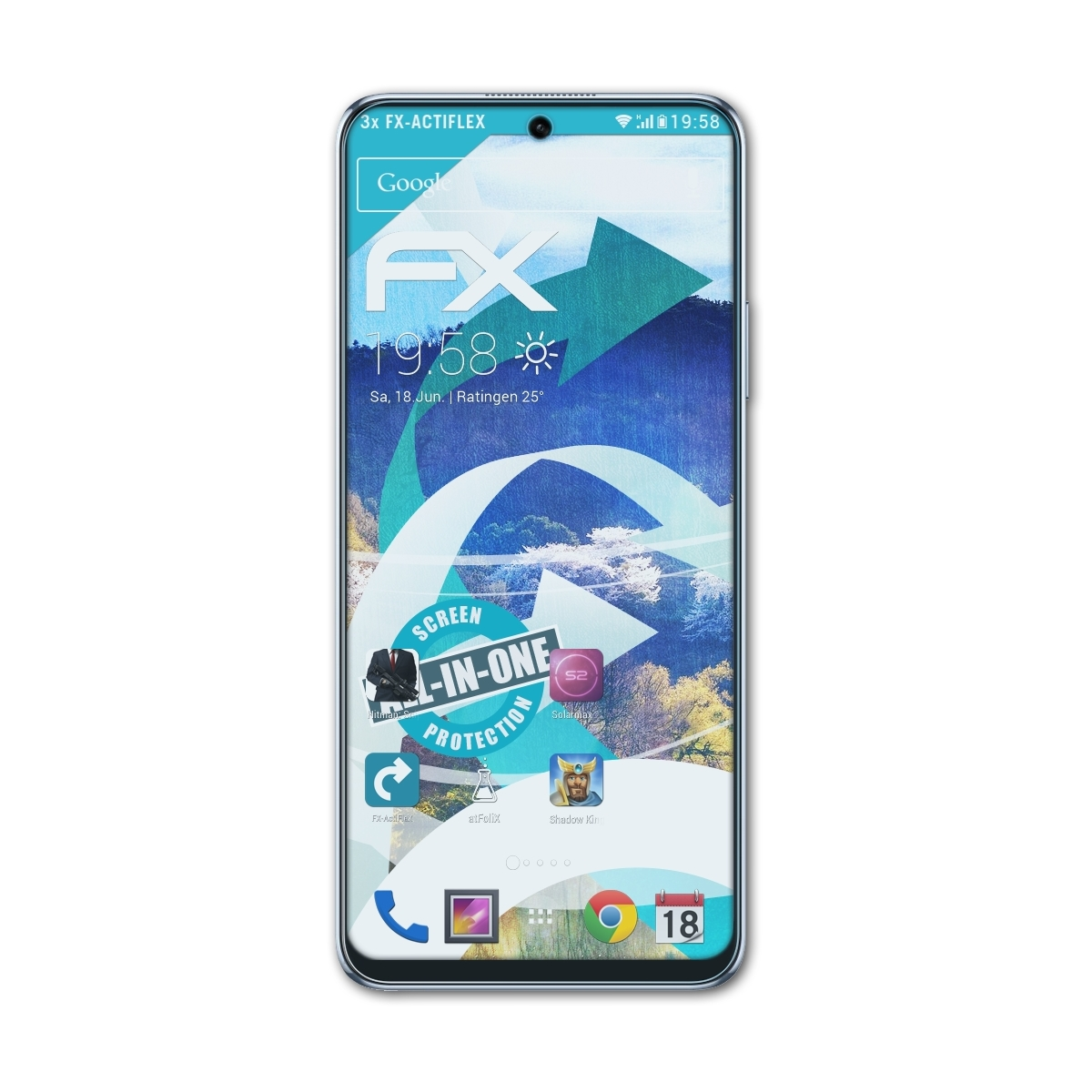 ATFOLIX 3x FX-ActiFleX Huawei Nova Displayschutz(für Y90)