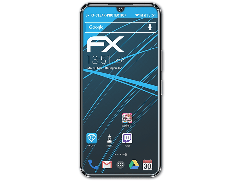 ATFOLIX 3x FX-Clear 12 Note Infinix Displayschutz(für G96)