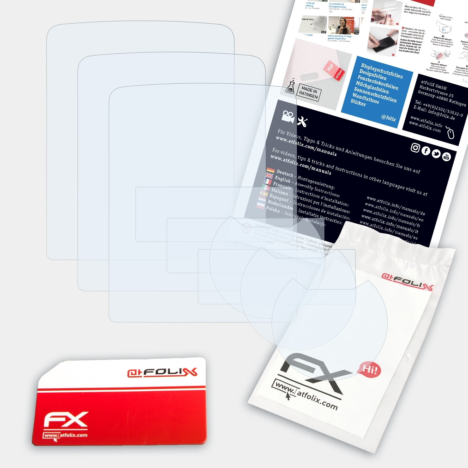 ATFOLIX 3x FX-Clear Displayschutz(für Mamiya zd)