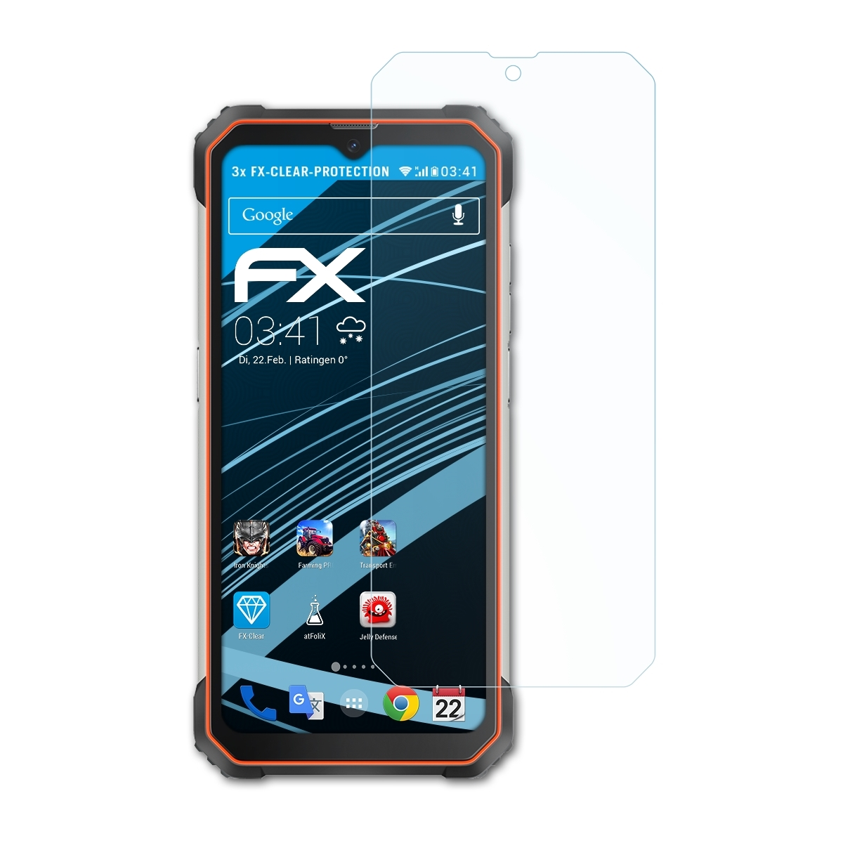 ATFOLIX 3x FX-Clear Displayschutz(für Blackview Pro) BL8800