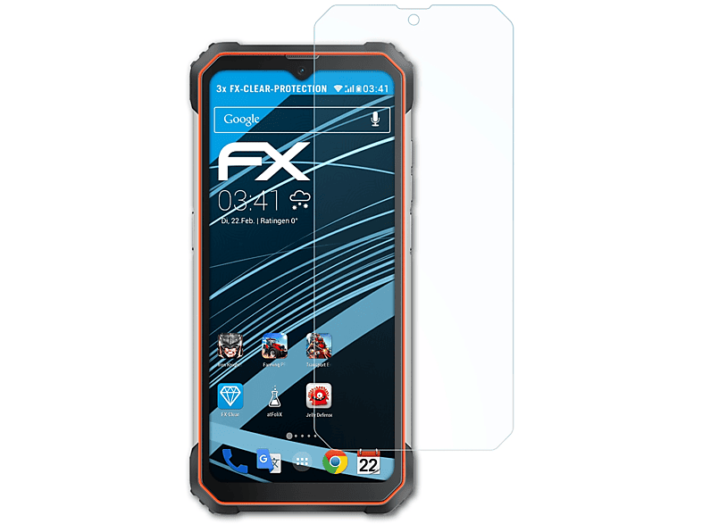 FX-Clear BL8800 Blackview Displayschutz(für ATFOLIX Pro) 3x