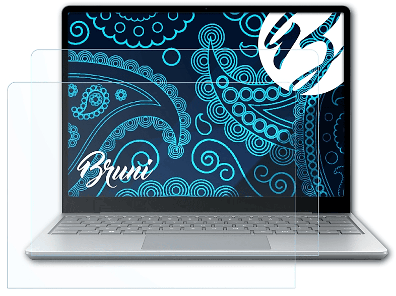 Go 2) 2x BRUNI Laptop Microsoft Basics-Clear Schutzfolie(für Surface