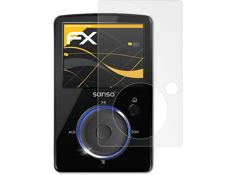 ATFOLIX 3x FX-Antireflex Displayschutz(für Sandisk Sansa Fuze)
