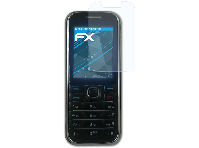 ATFOLIX 3x FX-Clear Displayschutz(für Nokia 6233)