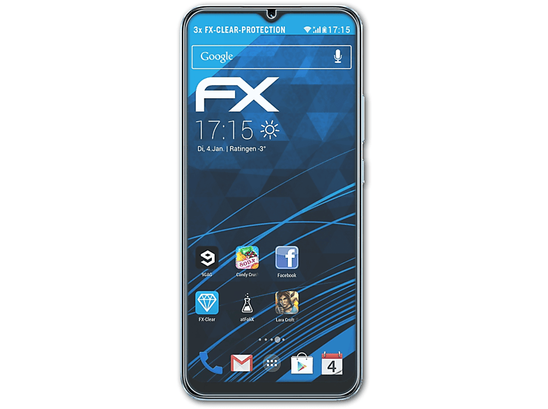 Displayschutz(für C30) 3x FX-Clear Realme ATFOLIX