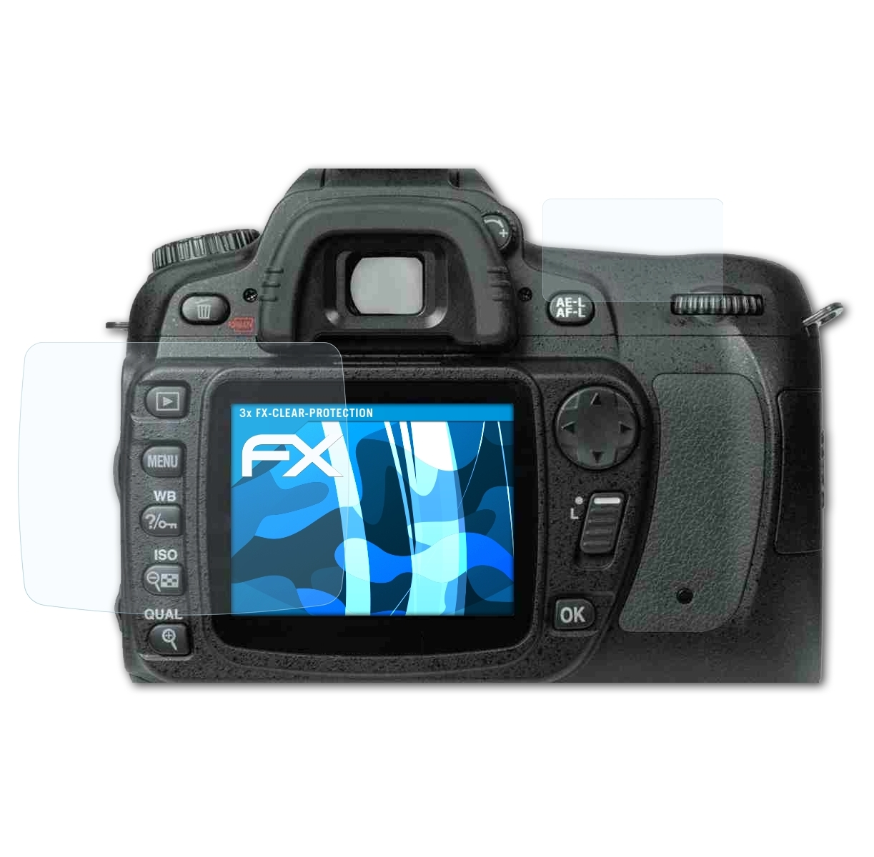 Nikon 3x Displayschutz(für FX-Clear DX) D80 ATFOLIX