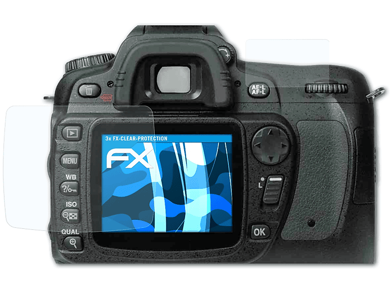 DX) Displayschutz(für 3x Nikon D80 FX-Clear ATFOLIX