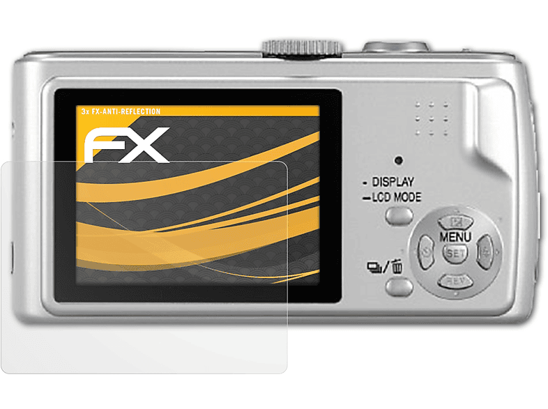 3x FX-Antireflex DMC-TZ1) Panasonic Lumix Displayschutz(für ATFOLIX