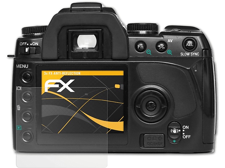 ATFOLIX 3x FX-Antireflex Displayschutz(für Konica-Minolta Dynax 5D)
