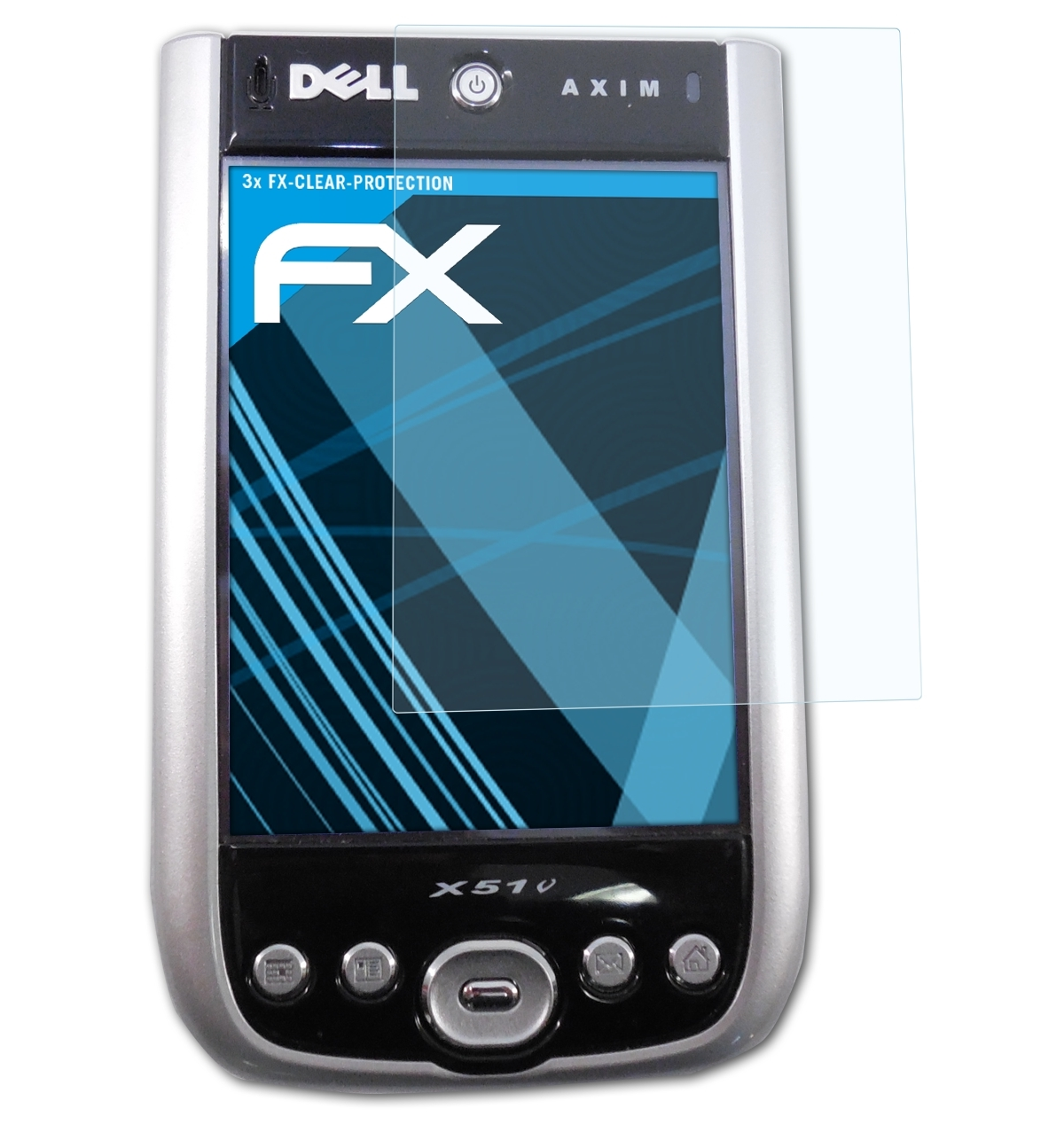 ATFOLIX 3x FX-Clear Displayschutz(für Dell Axim X51v)