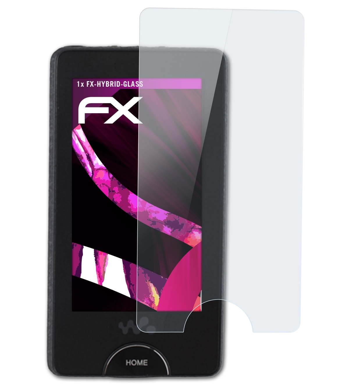 ATFOLIX FX-Hybrid-Glass Schutzglas(für NWZ-X1050) Sony Walkman