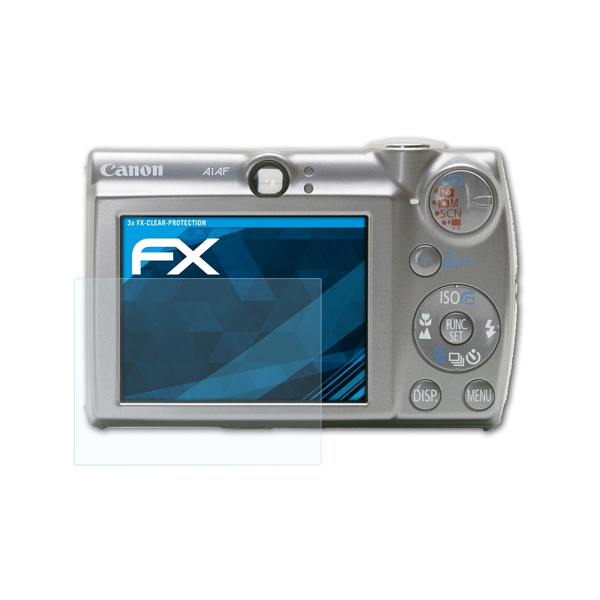3x ATFOLIX FX-Clear Canon Digital 850 Displayschutz(für IS) IXUS