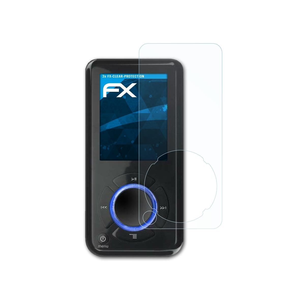 ATFOLIX 3x E200) Sandisk Sansa FX-Clear Displayschutz(für
