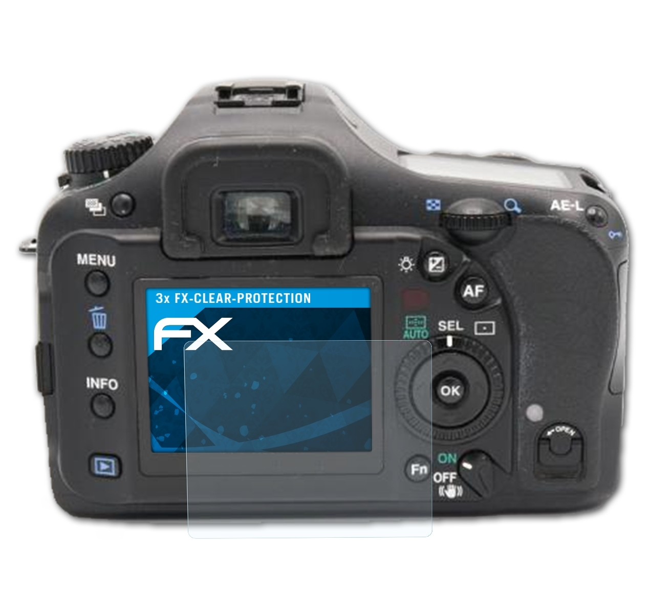 ATFOLIX 3x FX-Clear Pentax K10D Displayschutz(für GP)